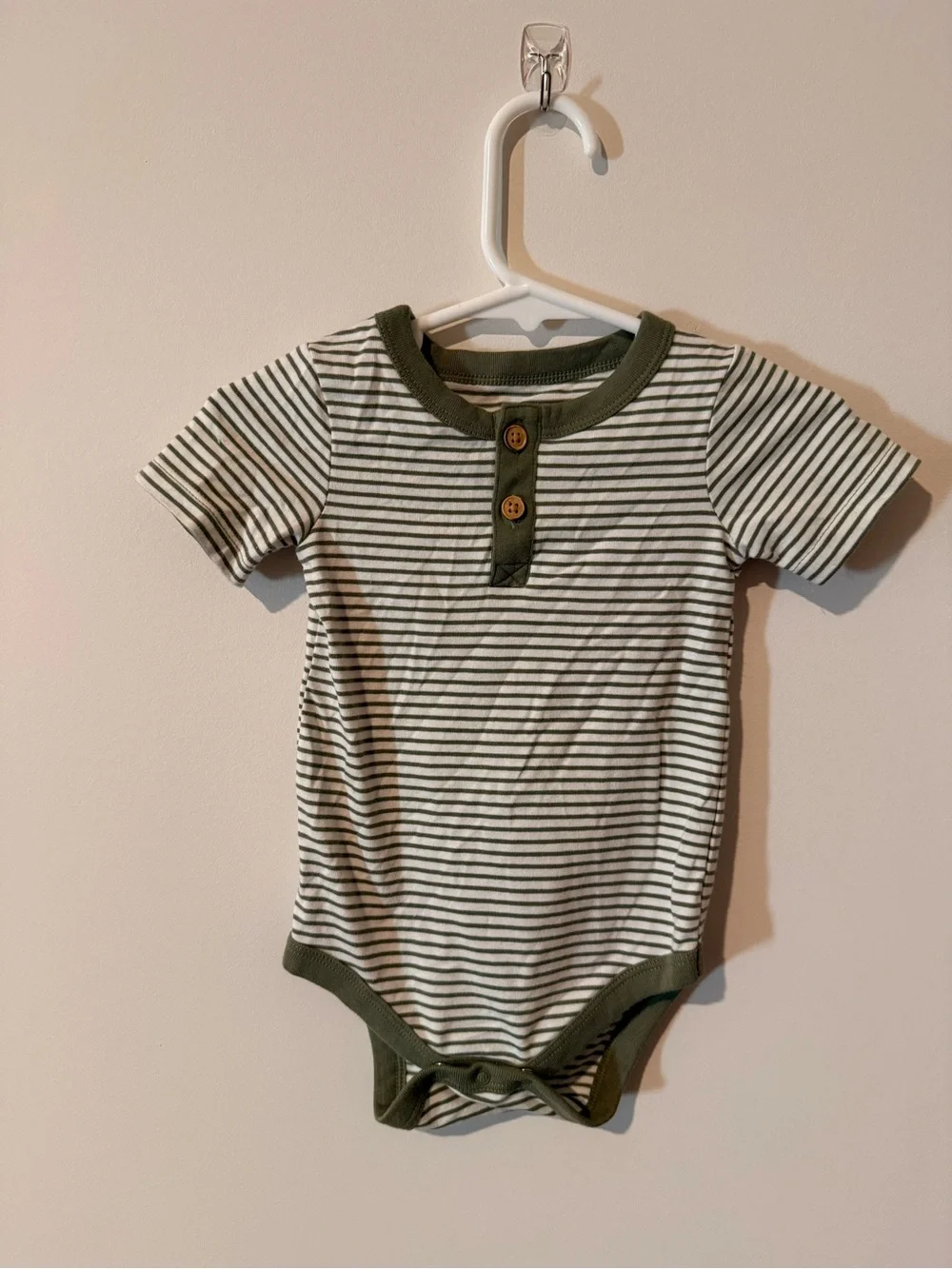 Cat & Jack Kids Short Sleeve Henley Shirt Set - Blue, Coral & Olive Stripe